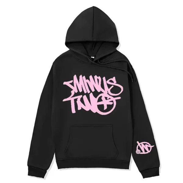 Hoodie Minus Two Hood Black Pink