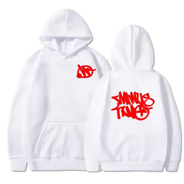 Minus Two White Red Basic Hoodie